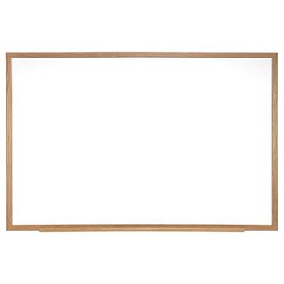 Ghent 4 x 12 Porcelain Magnetic Whiteboard, Wood Frame, 1 Marker, 1 Eraser, Made in the USA (M1W-412