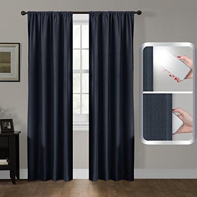 Maytex Smart Curtains Julius 100 Percent Blackout Window Panel, 50 x 84, 50 inches x 84 inches, Navy