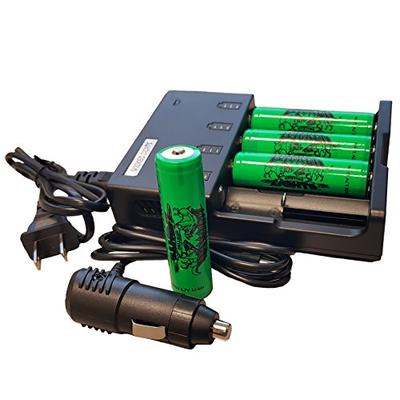 Wicked Lights 4-Position Charger Kit with 4-Pack Li-Ion Rechargeable Batteries