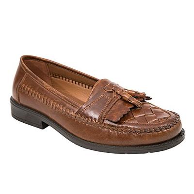 Deer Stags Men's Herman Cognac Tassel Loafer 10 W (3E) US