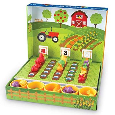 Learning Resources Veggie Farm Sorting Set, Pretend Play Food, 46 Pieces, Ages 3+