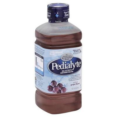 Pedialyte Oral Electrolyte Maintenance Solution Grape 33.8 OZ (Pack of 16) by Pedialyte