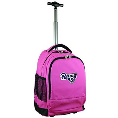 Denco NFL Los Angeles Rams Expedition Wheeled Backpack, 19-inches, Pink