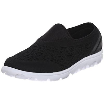 Propet Women's TravelActiv Slip On, Black, 9.5 4E US