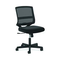 HON ValuTask Mid-Back Mesh Task Chair, Armless Black Mesh Computer Chair