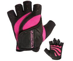 Contraband Pink Label 5437 EXTREME Grip Weight Lifting Gloves w/Rubber Padded Palm (Pink, Medium)