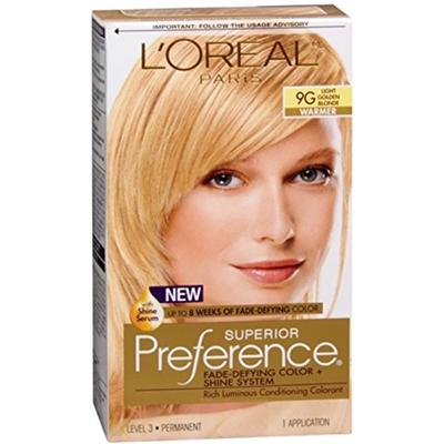 Pref Haircol 9g Size 1ct L'Oreal Preference Hair Color Light Golden Blonde #9g