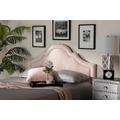 Baxton Studio Rita Modern & Contemporary Light Pink Velvet Fabric Upholstered Full Size Headboard- BBT6567-Light Pink-HB-Full