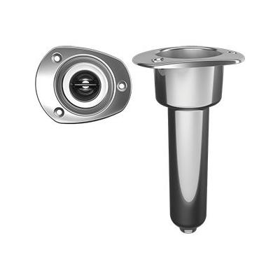 Mate Series Stainless Steel 0 Rod Cup Holder - Drain - Oval Top [C2000D]