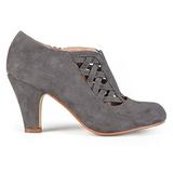 Brinley Co Womens High Heel Round Toe Bootie Grey, 10 Wide Width US screenshot. Shoes directory of Clothing & Accessories.