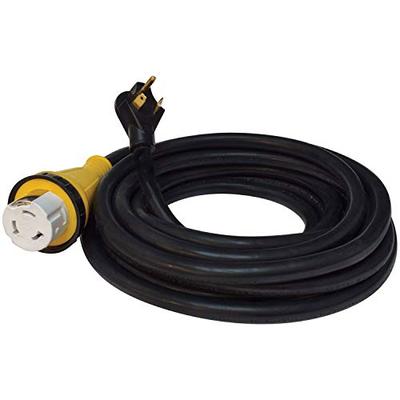 Valterra A10-3050EDBK Mighty Cord Detachable 25" Adapter Cord - 30AM to 50AF, Black (Carded)