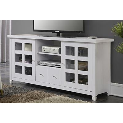 Convenience Concepts Newport Park Lane 60-Inch TV Stand, White