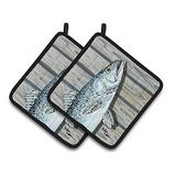 Caroline's Treasures 8494PTHD Fish Speckled Trout Pair of Pot Holders, 7.5HX7.5W, Multicolor screenshot. Kitchen Tools directory of Home & Garden.