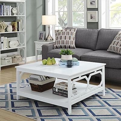Convenience Concepts Omega Square 36-Inch Coffee Table, White