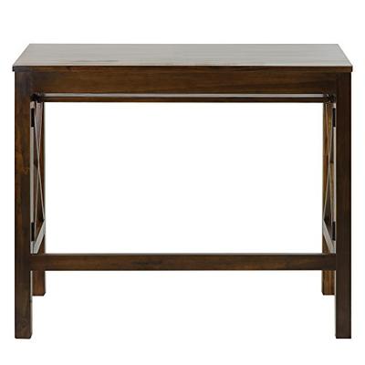 Casual Home Montego Folding Desk with Pull-Out Tray-Warm Brown