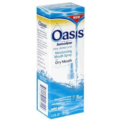 Oasis Mouth Moisturizing Spray, Mild Mint, 1 Fl oz (30 ml) (Pack of 3)