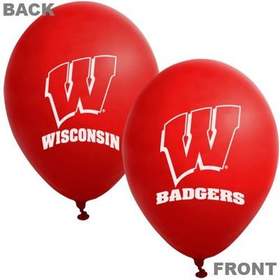 Collegiate Latex Balloons Wisconsin Package of 10