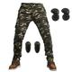Upgrade Protector Motocross Racing Pants Camouflage Denim Jeans for Motorcycle Riding Cycling Hockey Knight ATV Locomotive(1 X Motorcycle Riding Pants + 2 X Knee Pads + 2 X Hip Pads) (L=32)