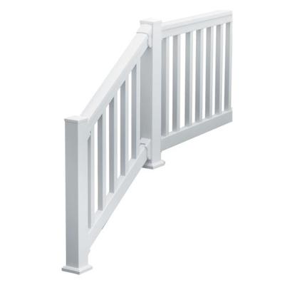 Fypon 740636SQDF QuickRail Straight Kit with Square Spindles and 4" Spacing, 36" x 72", White