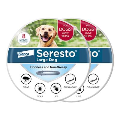 Seresto Vet-Recommended Flea & Tick Prevention Collar for Large Dogs Over 18 lbs., Count of 2