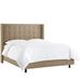 House of Hampton® Dashun Standard Bed Upholstered/Velvet, Linen in Brown | 56 H x 83 W x 85 D in | Wayfair 0B6B484D11C64002B6D3F549FEFB64A1