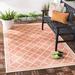 Orange 0.19 in Area Rug - Charlton Home® Adler Geometric Indoor/Outdoor Area Rug Polypropylene | 0.19 D in | Wayfair