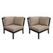 Madison Patio Chair w/ Cushions in Gray kathy ireland Homes & Gardens by TK Classics | 33 H x 33.5 W x 33.5 D in | Wayfair KI062B-CS-DB-BEIGE