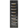 Black Texture 8" High LED 8-Louver Vertical Rail Light