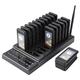 Bewinner Wireless Queue Calling System, Portable Waiter Calling System with 20 Channels Restaurant Pager Call Button Keypad Transmitter Paging Queue System for Restaurant Church Cafe Shop (UK Plug)