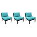 Madison Patio Chair w/ Cushion in Blue kathy ireland Homes & Gardens by TK Classics | 33 H x 28 W x 33.5 D in | Wayfair KI062B-AS-TB-ARUBA
