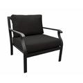Madison Patio Chair w/ Cushions in Pink/White kathy ireland Homes & Gardens by TK Classics | 33 H x 31.88 W x 33 D in | Wayfair KI062B-CC-BLACK