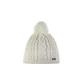 Eisbär Damen Mütze Afra Pompon MÜ, White, one Size, 75039 - Wintermütze mit Bommel mit Zopfmuster, mit atmungsaktiven und wärmenden Innenfleece, perfekt für Kopfumfang 56-58 cm