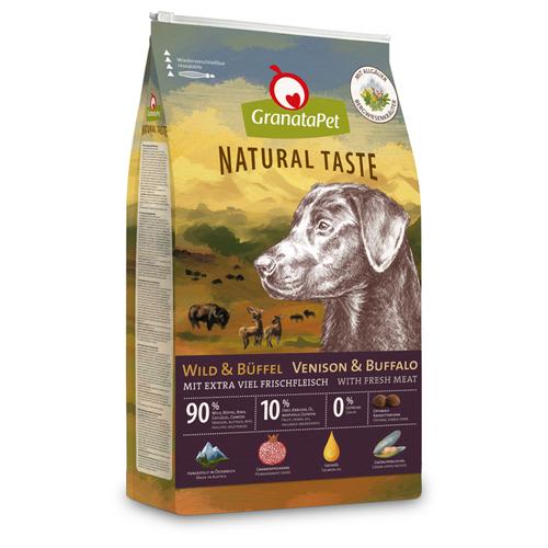 12kg Natural Taste Wild & Büffel Granatapet Hundefutter trocken
