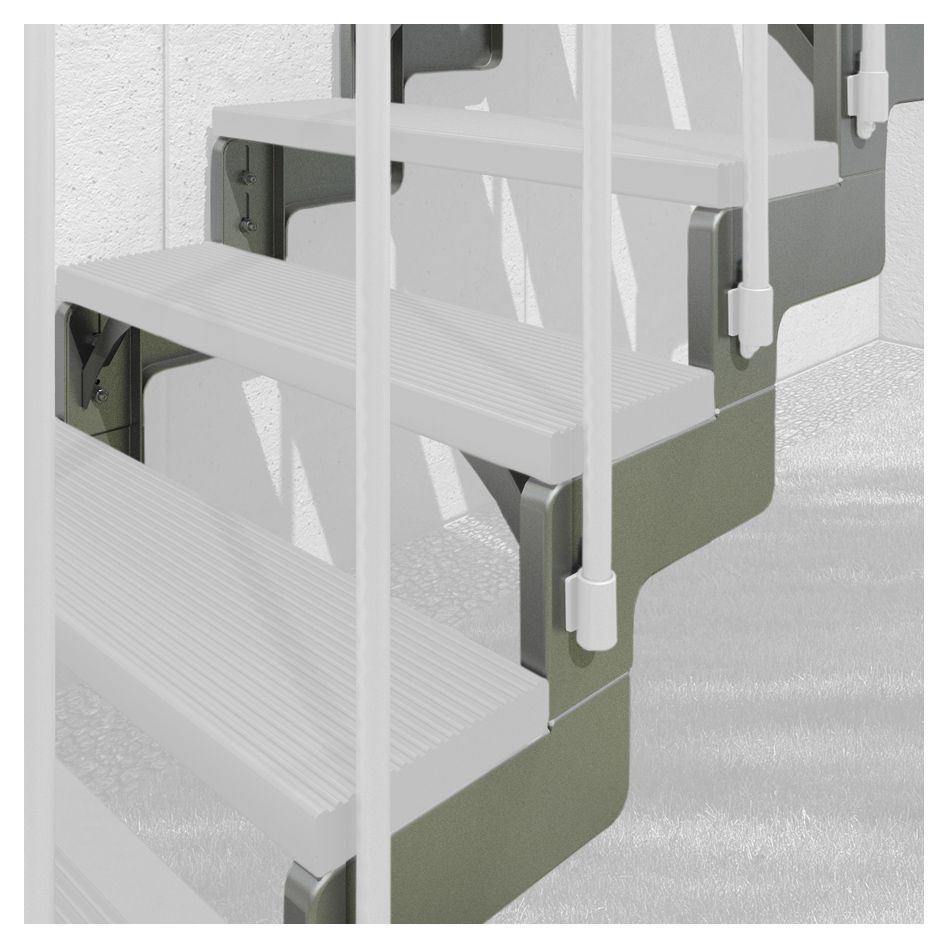 DOLLE Außentreppe Stahlwangentreppe Gardentop feuerverzinkt Gartentreppe, 9 Stufen Image