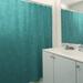 East Urban Home Katelyn Elizabeth Classic Pizza Single Sower Curtain Polyester in Green/Blue | 74 H x 71 W in | Wayfair