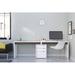Ebern Designs Second Avenue Rectangular Writing Desk Office Set Wood in Gray/White | Wayfair 320D8A05DAFA4430A9DA06B8E7255305