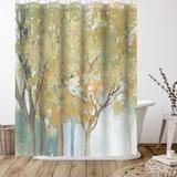 East Urban Home 71" x 74" Shower Curtain, Yearning for II by PI Creative Art Polyester in Brown/Green | 71 H x 74 W in | Wayfair