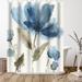 East Urban Home 71" x 74" Shower Curtain, Blue Morning II by PI Creative Art Polyester in Gray | 71 H x 74 W in | Wayfair