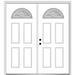 Verona Home Design Grace Primed Steel Prehung Front Entry Door Metal | 82.25 H x 74 W x 80 D in | Wayfair ZZ3656867R