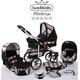 Travel System Stroller Pram Pushchair 2in1 3in1 Set Isofix X-Car by SaintBaby Black & Check 3in1 with Baby seat