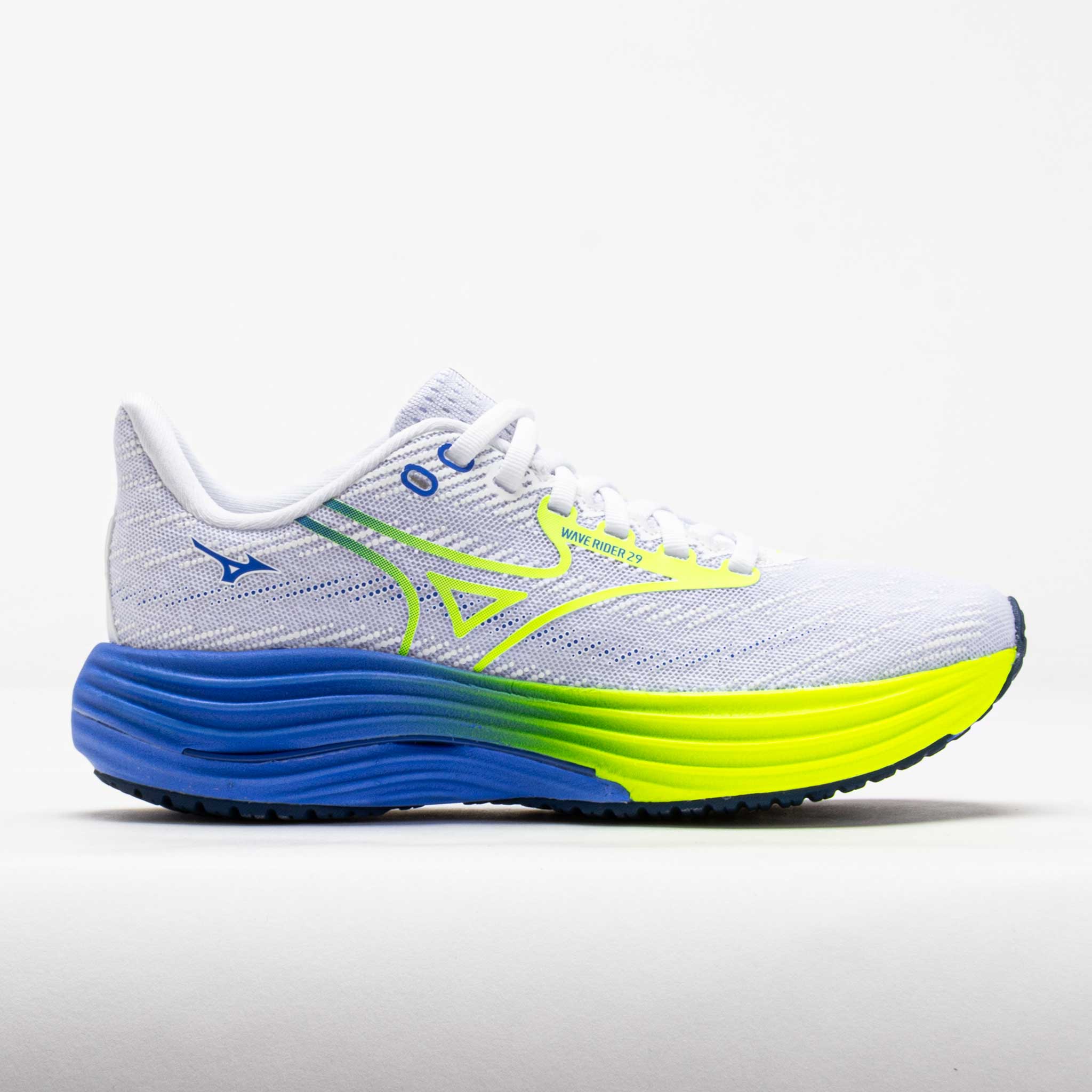 Mizuno Wave Rider 29 Women's Running Shoes White/Lightning Yellow