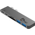 SIIG Dual USB Type-C Hub with Card Reader and Power Delivery (Space Gray) JU-TB0312-S1