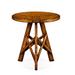 Casually Country Circular End Table Wood in Brown Jonathan Charles Fine Furniture | 25.25 H x 24.25 W x 24.25 D in | Wayfair 491075-CFW