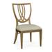 Cambridge Solid Wood Queen Anne Back Side Chair in Cream Wood/Upholstered in Brown/Gray Jonathan Charles Fine Furniture | Wayfair