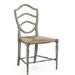 William Yeoward Solid Wood Ladder Back Side Chair Wood/Wicker/Rattan in Gray Jonathan Charles Fine Furniture | 38 H x 21.75 W x 23 D in | Wayfair