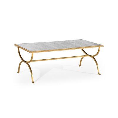 Luxe Coffee Table Glass/Metal in Gray Jonathan Charles Fine Furniture | 20 H x 52 W x 30 D in | Wayfair 494060-G-GES