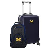 Michigan Wolverines Deluxe 2-Piece Backpack and Carry-On Set - Navy