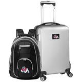Fresno State Bulldogs Deluxe 2-Piece Backpack and Carry-On Set - Silver