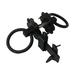 The Renovators Supply Inc. Heavy Duty Wrought Iron Floral Ring Gate Latch Lock in Black | 3.88 H x 5 W x 2.75 D in | Wayfair 15536