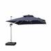 Red Barrel Studio® Diamondville Square Cantilever Sunbrella Umbrella in Blue/Navy | 108 H in | Wayfair 942AE95C2922479F83607483E28C2BFE